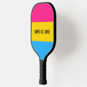 LGBT Rainbow Pansexual Pride Flag aangepaste tekst Pickleball Paddle (Links)