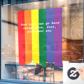 LGBT Rainbow Pride Driping Verf op maat Raamsticker