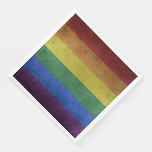 LGBT Rainbow Pride Flag Retro Style Servet