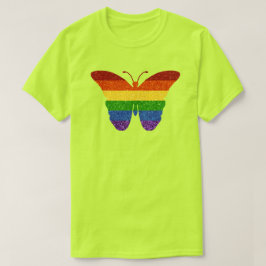 LGBT Rainbow Pride Glitter Butterfly T-shirt