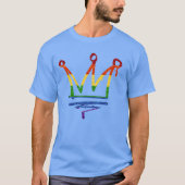 LGBT Rainbow Pride Glitter Crown T-shirt (Voorkant)