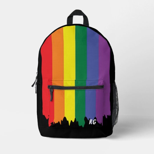 LGBT Rainbow Pride vlag met tekst Bedrukte Rugzak (Voorkant)