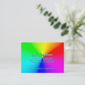 LGBT Rainbow Rainbow Koel Radiale kleuren Camping  Visitekaartje (Staand voorkant)