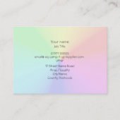 LGBT Rainbow Rainbow Koel Radiale kleuren Camping  Visitekaartje (Achterkant)