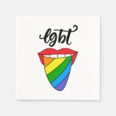 LGBT Rainbow Tongue Servet (Voorkant)