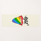 LGBT Rainbow Tongue Yogamat (Voorkant (horizontaal))
