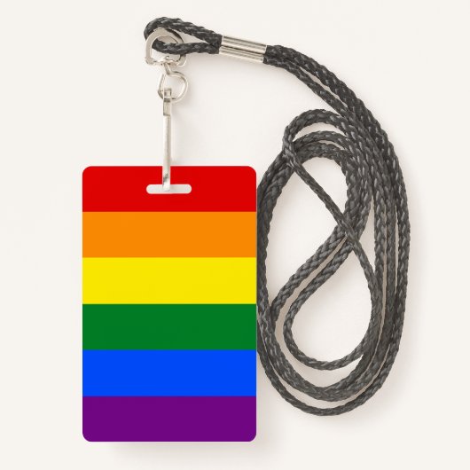 LGBT Rainbow-vlag Badge (Voorkant met draagriem)