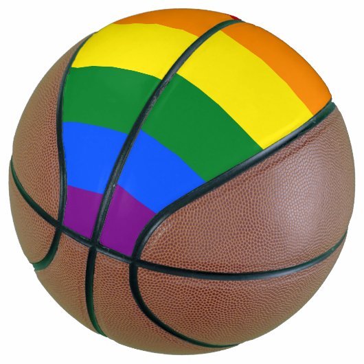 LGBT Rainbow-vlag Basketbal (Schuin)