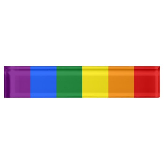 LGBT Rainbow-vlag Naambordje (Voorkant)