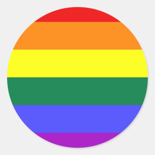 LGBT Rainbow-vlag Ronde Sticker (Voorkant)