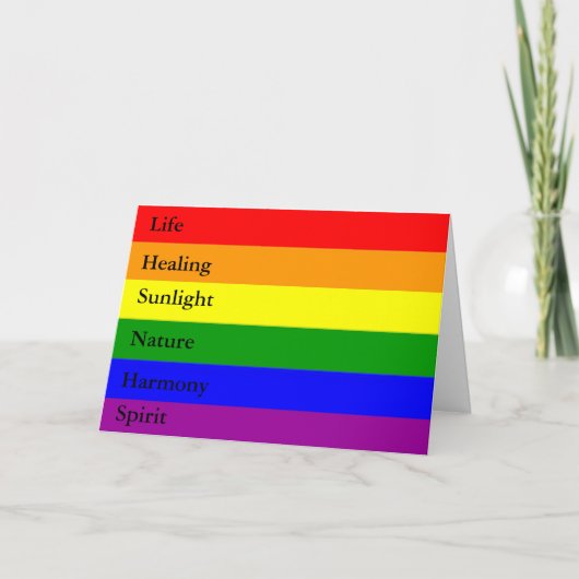 LGBT Rainbow-Wenskaart Kaart (Voorkant)