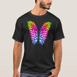 LGBT Rainbow Wings kleurde Angel Lesbian en Gay P T-shirt