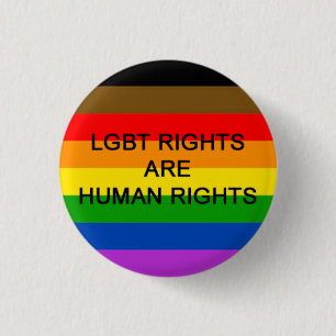 LGBT-rechten zijn mensenrechten-badge (Philly Flag Ronde Button 3,2 Cm