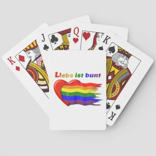 LGBT Regenbogen 2 - Love Spielkarten Pokerkaarten (Achterkant)
