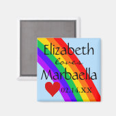 LGBT Regenboog en Hart Magneet (Voorkant / Achterkant)