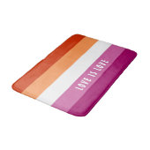 LGBT regenboog Lesbian Pride Flag Aangepaste Tekst Badmat (Gekanteld)