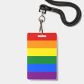 LGBT-regenboog Pride-vlag Badge (Voorzijde met lanyard)