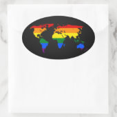 LGBT regenboog trots wereldkaart Stickers (Tas)