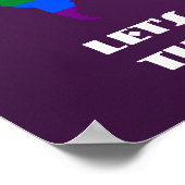 LGBT regenboogpride wereldkaart poster (Hoek)