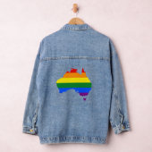 LGBT-regenboogpridekaart van Australië Denim Jacket (Hangar)