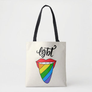 LGBT regenboogtongen Draagtas