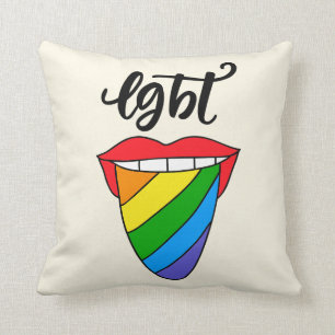LGBT regenboogtongen Kussen