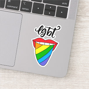 LGBT regenboogtongen Sticker