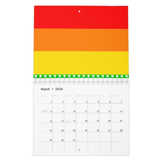 LGBT-regenboogtransgendervlag met golving Kalender (Mar 2026)