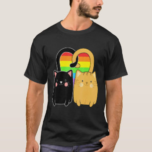 LGBT Regenboogvlag Katten Hart T-shirt