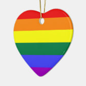 LGBT-regenboogvlag Keramisch Ornament (Links)