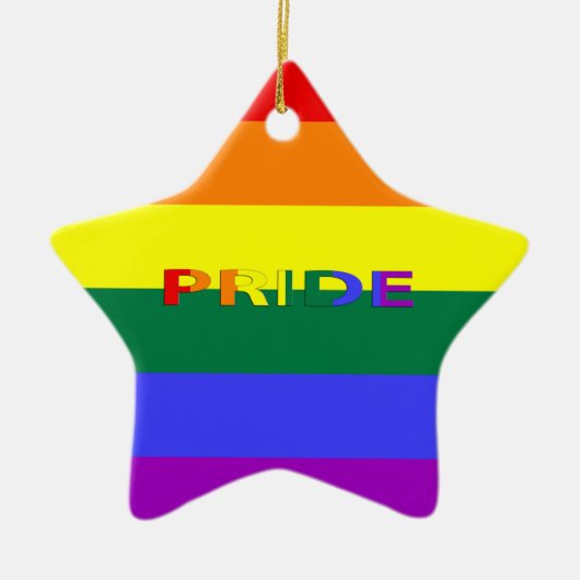 LGBT-regenboogvlag Keramisch Ornament (Voorkant)