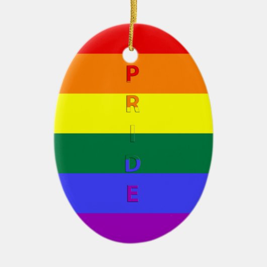 LGBT-regenboogvlag Keramisch Ornament (Voorkant)