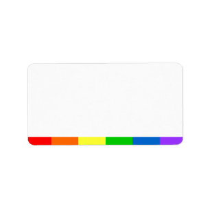 LGBT Regenboogvlag Stripe Blanco adres Etiket