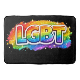 LGBT Regenboortypografie Badmat