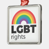 LGBT Rights Rainbow Metalen Ornament (Links)