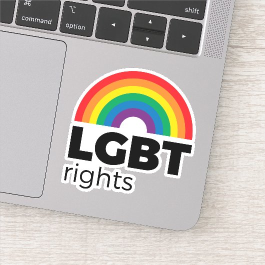 LGBT Rights Rainbow Sticker (Detail)