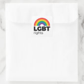 LGBT Rights Rainbow Vierkante Sticker (Tas)