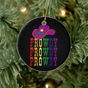 LGBT Rodeo Cowboy Cowgirl Howdy Homoseksueel Weste Keramisch Ornament