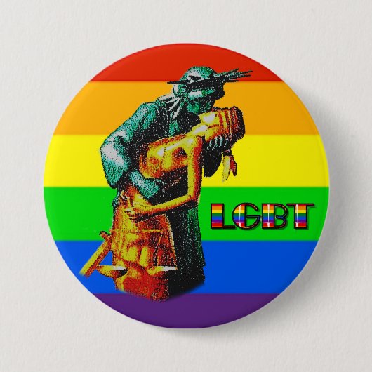 LGBT RONDE BUTTON 7,6 CM (Voorkant)