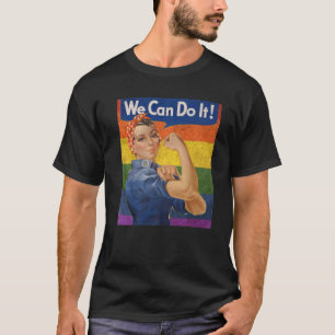 LGBT Rosie de Riveter, we kunnen het doen Rosey Ro T-shirt
