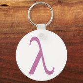 LGBT Roze Lamda-symbool Sleutelhanger (Voorkant)