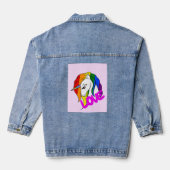 LGBT Servetten Sherpa Deken Denim Jacket (Achterkant)