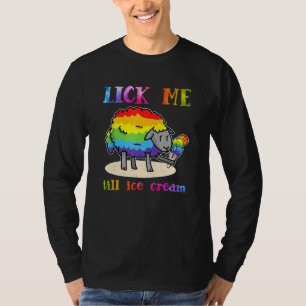 Lgbt Sheep Lick me tot Ice Cream Lgbt Rainbow ze T-shirt