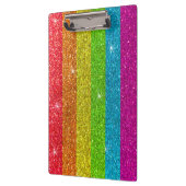 LGBT Sparkly Rainbow Glitter Docenten Classroom Klembord (Links)