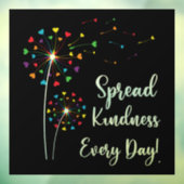 LGBT Spread Kindness Elke dag Raamsticker (Vel 3)