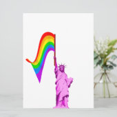 LGBT standbeeld van de Sjabloon voor de uitnodigin Kaart (Staand voorkant)
