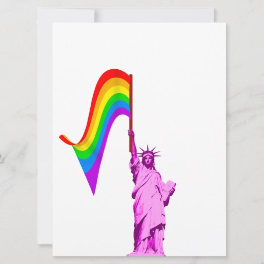 LGBT standbeeld van de Sjabloon voor de uitnodigin Kaart (Voorkant)