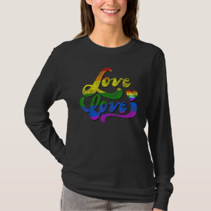 LGBT steunt regenboogpride Love is Love Lesbian G T-shirt