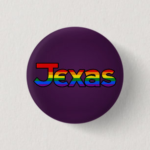 LGBT Texas Rainbow-tekstButton Ronde Button 3,2 Cm