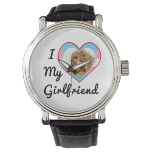 LGBT Trans Pride Aangepaste Foto Ik hou van mijn V Horloge